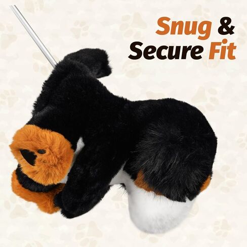 غطاء رأس لسائقي الحيوانات القطيفة الرائعة للكلاب من Craftsman Golf Bernese Mountain Dog، هدية للاعب الجولف باللون الأسود/البني in Saudi Arabia