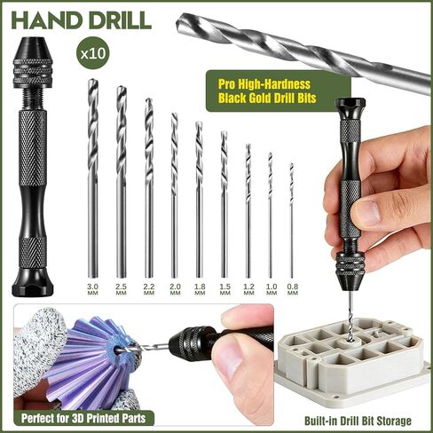 مجموعة أدوات طابعة ثلاثية الأبعاد مكونة من 51 قطعة مع حقيبة تخزين، وملحقات طباعة ثلاثية الأبعاد بما في ذلك أداة إزالة الأزيز، ومكشطة، وسكين سلكي، وملفات معدنية، وفرش، ومثقاب يدوي وملاقط، متوافقة مع جميع طابعات FDM ثلاثية الأبعاد in Kuwait