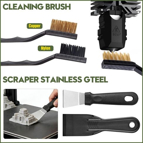 مجموعة أدوات طابعة ثلاثية الأبعاد مكونة من 51 قطعة مع حقيبة تخزين، وملحقات طباعة ثلاثية الأبعاد بما في ذلك أداة إزالة الأزيز، ومكشطة، وسكين سلكي، وملفات معدنية، وفرش، ومثقاب يدوي وملاقط، متوافقة مع جميع طابعات FDM ثلاثية الأبعاد in Kuwait