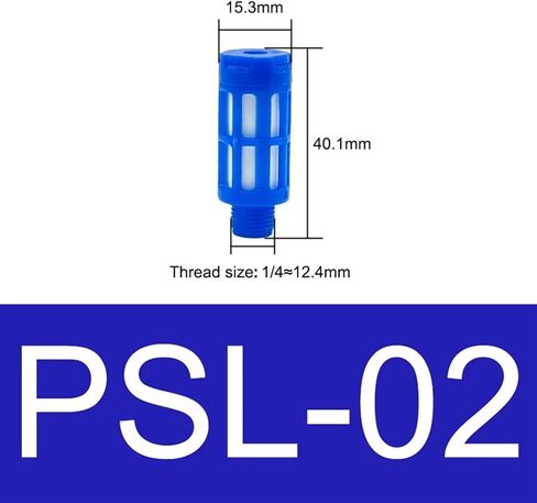 1 قطعة كاتم الصوت البلاستيك العادم الخمار هوائي 1/8 1/4 3/8 1/2 ذكر الموضوع امتصاص مرشح الضوضاء زلة قفل لمضخة التغشية (PSL-02) in Kuwait