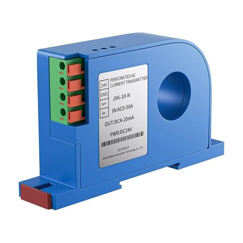 35MM Din Type Perforated Current Sensor 4-20mA 0-10V AC DC 10A 20A 30A 0-600A Ampere Transmitter Closed Loop Hall Ampere Sensor(DC0-10A_RS485_DC24V) in Saudi Arabia