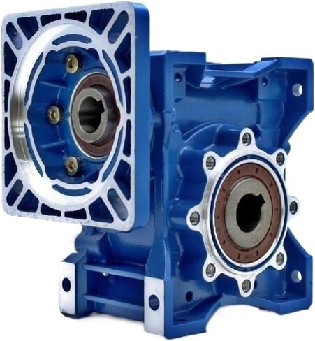 Worm Gearbox Gear Reducer NMRW 063 Input 14/19/22/24mm Output 25mm Ratio 5:1/100:1 No Need to add Oil(Ratio 50 to 1,Input 14 FL71B14) in Saudi Arabia