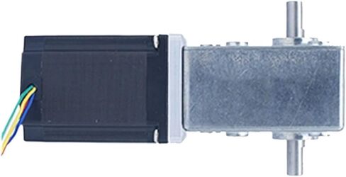 NEMA23 Stepper Worm Gear Motor High Tq DC 2-Phase 4-Wire Dual Shaft Reversible Gearbox Reducer(Dual shaft,RATIO 100 TO1-MOTOR) in Saudi Arabia