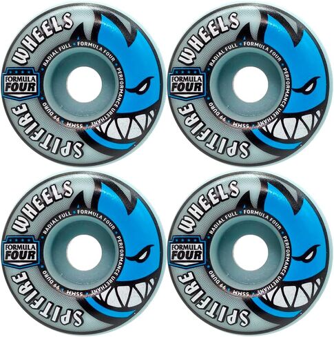Spitfire Skateboard Wheels 55mm F4 99A Radial Full Light Blue in Saudi Arabia