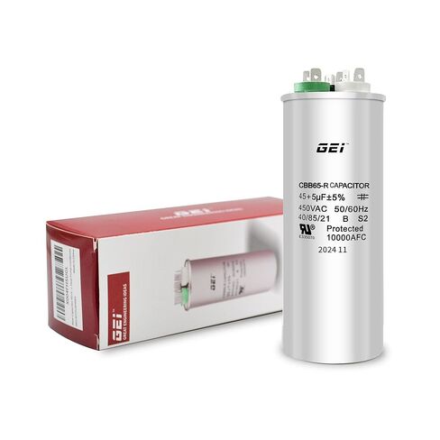 CBB65 45+5 MFD 45/5 uF 450V A/C Capacitor Round Aluminum HVAC Capacitor in Saudi Arabia