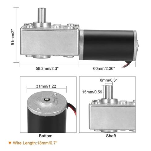 5840-31ZY orm محرك تروس عزم دوران عالي D رمح المحرك 8 مللي متر رمح طاولة دوّارة الباب قفل ذاتي 70 كجم. سم 6.5A 12 فولت 27 دورة في الدقيقة in Kuwait