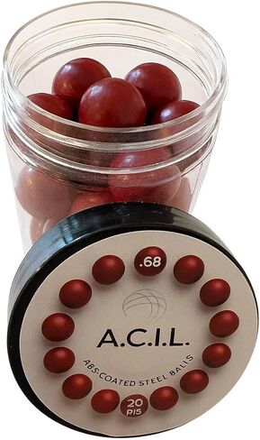 ABS-Coated Steel Balls .68 Cal – 10 Grams Solid Precision Rounds for Paintball, RAM & Home Defense – Durable Reusable Hard Nylon Shell Projectiles – 20 Pieces in Saudi Arabia