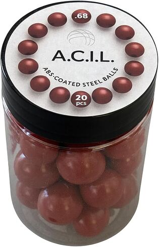 ABS-Coated Steel Balls .68 Cal – 10 Grams Solid Precision Rounds for Paintball, RAM & Home Defense – Durable Reusable Hard Nylon Shell Projectiles – 20 Pieces in Saudi Arabia