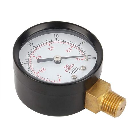 ضغط فراغ Dioche 1/4 Npt va2 - هيكل متين من سبائك النحاس، مقياس PSIBar مزدوج، دقيق +/- 4/3/%، مثالي لضواغط الهواء ومراقبة الغاز in Saudi Arabia