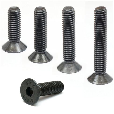 MonsterBolts - براغي برأس مسطح مقاس M6 × 20 مم، DIN 7991، سبائك فولاذية، أكسيد أسود، 50 حزمة in Kuwait