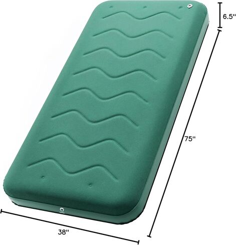 QPAU Twin Size Air Mattress Camping Pad – 9" Thick R8–10 Insulated Inflatable Mattress with Foam Comfort & Foot Pump, Twin Air Mattress for Camping, Road Trips, and Home Guests in Saudi Arabia