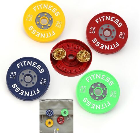 Gym Pin for Backpacks Gym Button Pins Fitness Brooch Weightlifting Barbell Pins Novelty Fitness Lovers Gift 4PCS in Saudi Arabia
