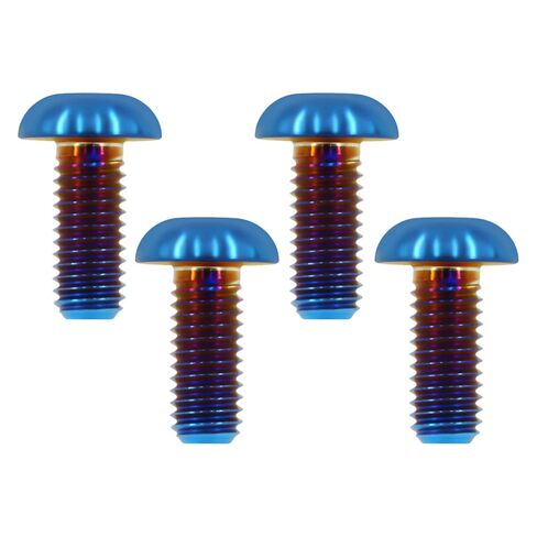 مسامير تيتانيوم M5x12 (4 قطع) - براغي رأس T25 | تصميم خفيف الوزن | مثالية للبيئات الرطبة/المالحة | مسامير قفص زجاجة المياه لدراجات MTB/الطرق (لمسة نهائية من التيتانيوم الطبيعي) in Kuwait