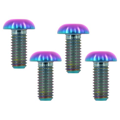 M5x12 Titanium Bolts (4PC) - T25 Head Screws | Lightweight Design | Ideal for Humid/Salty Environments | Water Bottle Cage Bolts for MTB/Road Bikes (Natural Titanium Finish) in Saudi Arabia