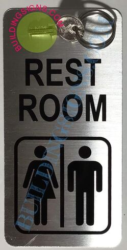 سلسلة مفاتيح أو علامة مفاتيح على الوجهين للجنسين (فرشاة فضية، خالية من الصدأ، مصنوعة من الألومنيوم، مقاس 3 × 6 بوصة، عرض) in Kuwait