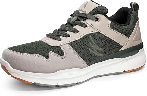 Mens Walking Shoes for Plantar Fasciitis, Orthopedic Casual Sneakers for Men with Arch Support, Wide Toe Box Shoes for Pain Relief with Non Slip Rubber Sole(Olive, 12) in Saudi Arabia
