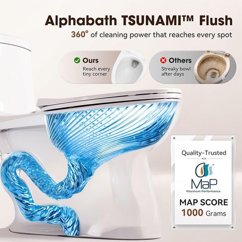 17" Comfort Height Toilet with Soft close seat, One piece Toilets for Bathrooms Elongated, Dual Flush 0.8/1.28 GPF, Nano Self-Cleaning Glaze, Easy to Clean&Install, ADA Height, 12" Rough-In in Saudi Arabia
