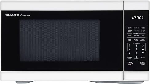 SHARP Countertop Microwave Oven with Removable 12.4" Carousel Turntable, 1000 Watt, 1.1 Cubic Feet, White in Saudi Arabia