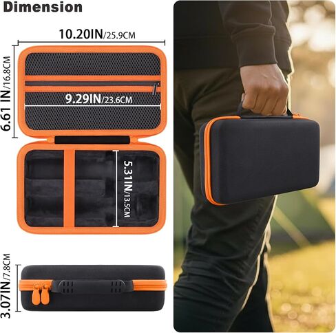 Wireless Microphone Case Compatible with JBL Wireless Two Microphone System, Dual Mic Storage Travel Bag for Handheld Microphones, Receiver, Adapter, AA Batteries, Shockproof EVA Carrying Case in Saudi Arabia
