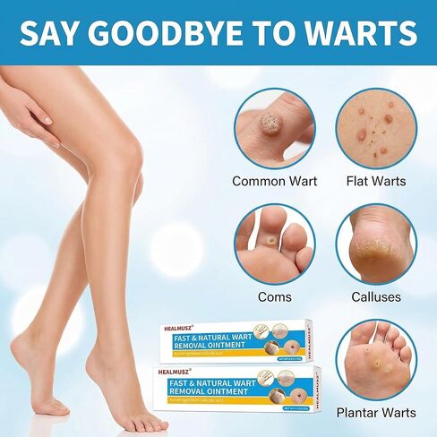 مزيل الثآليل بحمض الساليسيليك بنسبة 17% من هيلموس، كريم احترافي ذو قوة قصوى للثآليل الأخمصية والشائعة والمسطحة، للرجال والنساء - سريع المفعول للقدمين واليدين والجسم، 0.7 أونصة (20 جم) in Kuwait