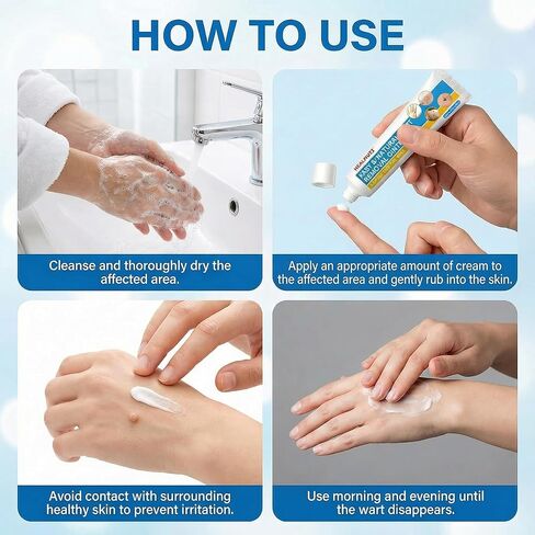 مزيل الثآليل بحمض الساليسيليك بنسبة 17% من هيلموس، كريم احترافي ذو قوة قصوى للثآليل الأخمصية والشائعة والمسطحة، للرجال والنساء - سريع المفعول للقدمين واليدين والجسم، 0.7 أونصة (20 جم) in Kuwait