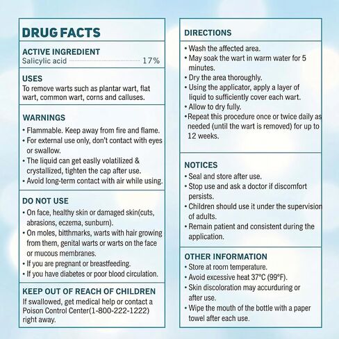 مزيل الثآليل بحمض الساليسيليك بنسبة 17% من هيلموس، كريم احترافي ذو قوة قصوى للثآليل الأخمصية والشائعة والمسطحة، للرجال والنساء - سريع المفعول للقدمين واليدين والجسم، 0.7 أونصة (20 جم) in Kuwait