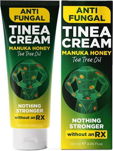 Tinea Versicolor Treatment Antifungal Cream | Relieves Itchy Skin, Ringworm, Jock Itch, Athlete’s Foot & Body Odor, Enriched with Manuka Honey & Tea Tree Oil 120 ml in Kuwait