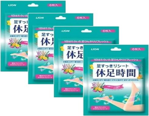 Lion Cooling Foot Patch 6 Sheets x 4 Packs, Relaxing Leg & Foot Cooling Sheets in Saudi Arabia