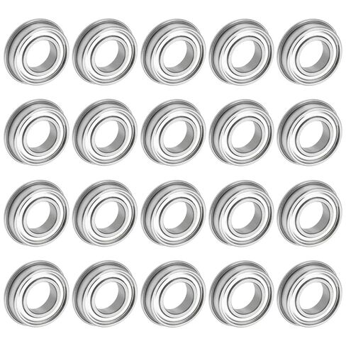 uxcell MF85ZZ Flanged Ball Bearing 5x8x2.5mm Double Shielded Chrome Steel Flange Bearings, 20pcs in Saudi Arabia