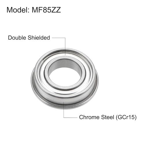 uxcell MF85ZZ Flanged Ball Bearing 5x8x2.5mm Double Shielded Chrome Steel Flange Bearings, 20pcs in Saudi Arabia
