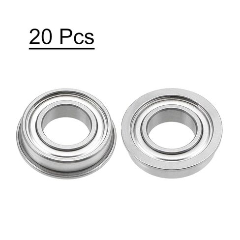 uxcell MF85ZZ Flanged Ball Bearing 5x8x2.5mm Double Shielded Chrome Steel Flange Bearings, 20pcs in Saudi Arabia