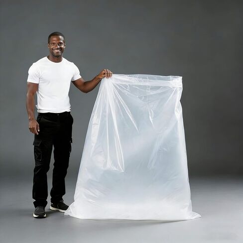 Jumbo Plastic Bags 59 x 71 Inch Large Clear Storage Bags Great for Moisture proof, Dust proof, Luggage, Suitcase, Kids Bike, Blanket, Big Plush Toys, Seasonal Items Storage and More (10 Pack) in Kuwait