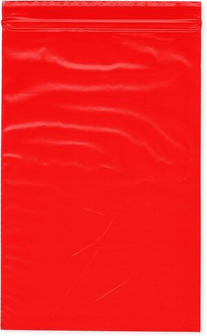 Plymor 6" x 9" (Pack of 100), Red 2 Mil Zipper Reclosable Plastic Bags in Saudi Arabia