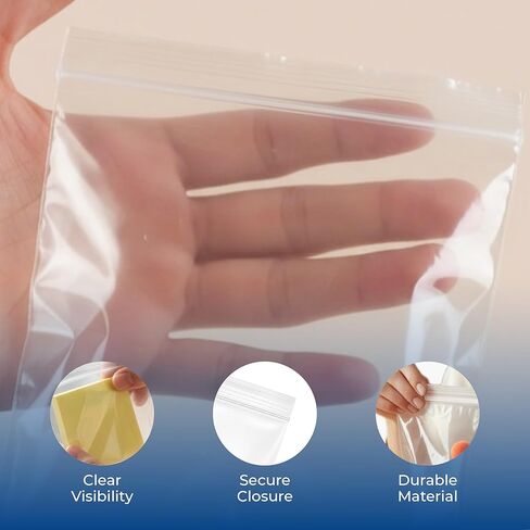أكياس The Boxery مقاس 4 × 5 بوصة بسمك 2 مل من البلاستيك الشفاف القابل لإعادة الإغلاق (1000 عبوة) أكياس بولي قوية ومتينة مع سحاب قابل للإغلاق، والتخزين، والمجوهرات، والخرز، والحرف اليدوية، وحقائب التعبئة والشحن in Kuwait