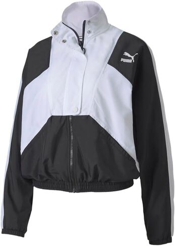 PUMA Womens Tailored For Sport Woven Athletic Outerwear Casual - Black, White in Saudi Arabia