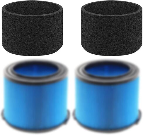 2 Pack VF6000 Filters + 4 Pack VF3502 Filter Bags + 4 Pack Foam Sleeve for Ridgid 5-20 Gallon Wet Dry Vacuum Cleaner (10 Pack) in Saudi Arabia