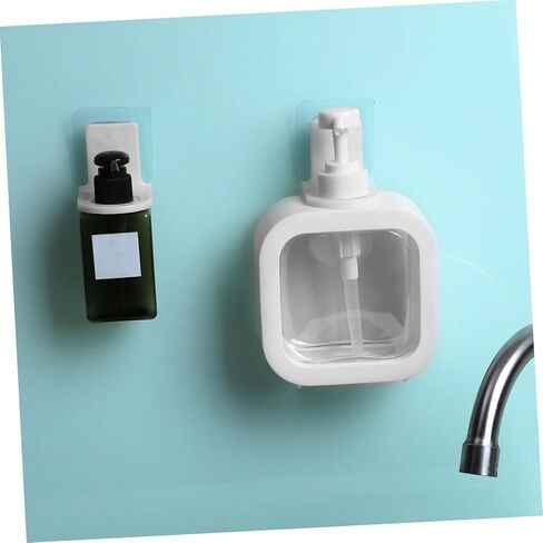 5Pcs Bathroom Wall Hanging Hooks and Shampoo Bottle Holder Strong Adhesive Bath Organizer for Efficient Bathroom Storage and Easy Organization in Saudi Arabia