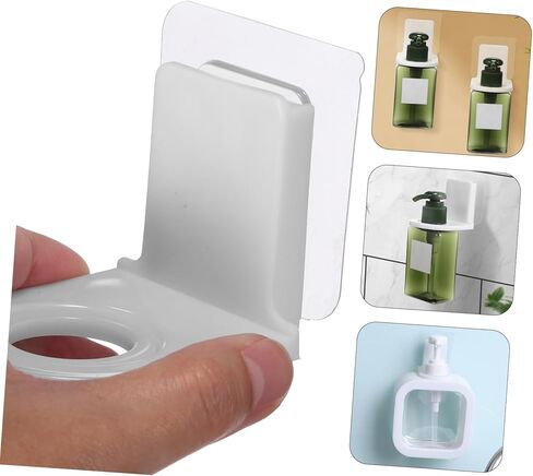 5Pcs Bathroom Wall Hanging Hooks and Shampoo Bottle Holder Strong Adhesive Bath Organizer for Efficient Bathroom Storage and Easy Organization in Saudi Arabia