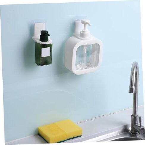 5Pcs Bathroom Wall Hanging Hooks and Shampoo Bottle Holder Strong Adhesive Bath Organizer for Efficient Bathroom Storage and Easy Organization in Saudi Arabia