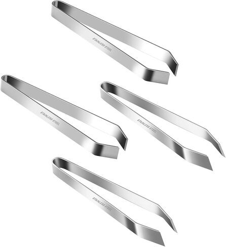 Fish Bone Tweezers Set, 4.6" Stainless Steel Remover for Salmon & Sushi Prep-4-Piece (2 Flat + 2 Slant) Pin Bone Pliers, Precision Seafood Deboning Tool for Home & Pro Chefs in Saudi Arabia