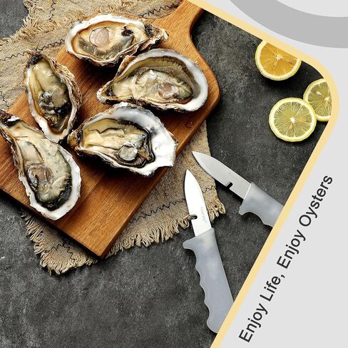 قطعتان من سكين تقشير المحار، موديل جديد لعام 2026، سكين أويستر فاخر مع قبضة مريحة غير قابلة للانزلاق، شفرة صلبة متينة لجميع أنواع الأصداف in Kuwait