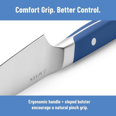 Misen 5.5" Utility Knife – High Carbon Japanese AUS-10 Stainless Steel – Hybrid German & Japanese Blade – Precision Kitchen Knife for Professionals & Home Cooks – Ultimate Cutting Performance - Blue in Saudi Arabia