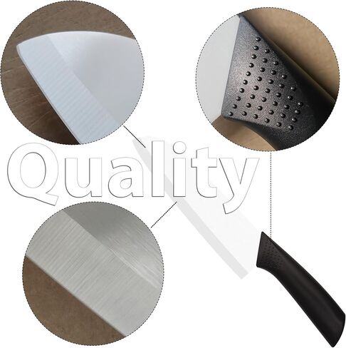 Ceramic Knife - 7 inch Chef's Santoku Knife - Sharp Ceramic Kitchen Knife with Sheath Cover in Saudi Arabia