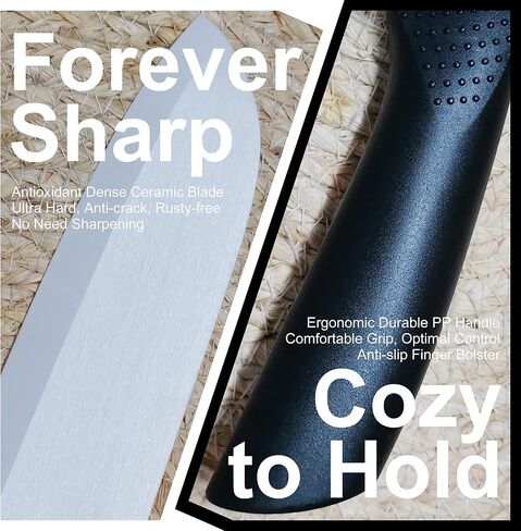 Ceramic Knife - 7 inch Chef's Santoku Knife - Sharp Ceramic Kitchen Knife with Sheath Cover in Saudi Arabia