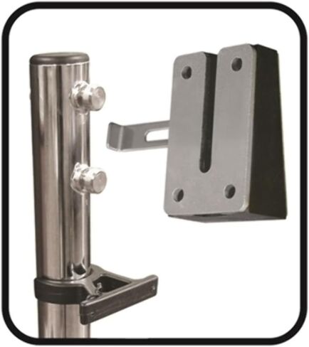 JIF Marine Stainless Steel Dive Ladder – 4-Step Center Post Ladder with Non-Skid Steps, Quick Release Bracket, 400 lb Capacity – Angled Mount for Swimmers & Divers with Gear in Saudi Arabia