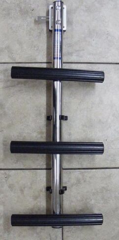 JIF Marine Stainless Steel Dive Ladder – 4-Step Center Post Ladder with Non-Skid Steps, Quick Release Bracket, 400 lb Capacity – Angled Mount for Swimmers & Divers with Gear in Saudi Arabia