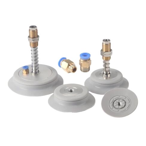 Robot Vacuum Sucker with SPU100/125/200/250 Industrial Heavy-Duty Sucker Imported Silica Gel Pneumatic(Black) in Saudi Arabia