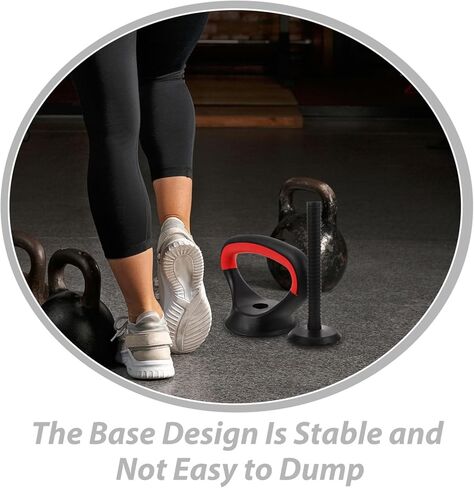 مقبض Kettlebell قابل للتعديل من YARNOW مع قاعدة ثابتة ومحول Kettlebell وقبضة الدمبل لتدريب القوة في صالة الألعاب الرياضية المنزلية 7.4 × 5.5 × 4.3 بوصة in Saudi Arabia