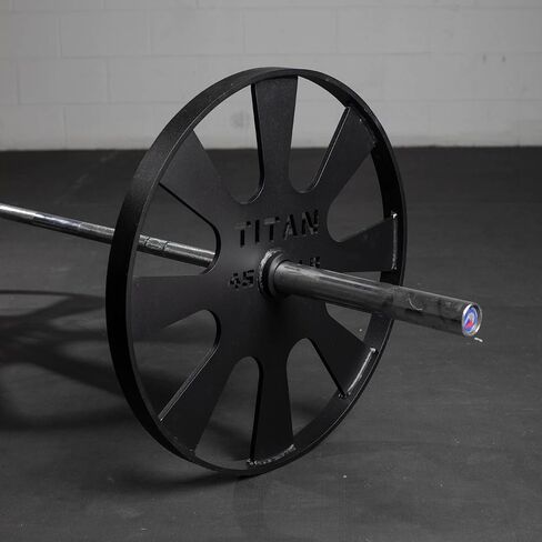 مكعبات سحب عجلة عربة اللياقة البدنية من تيتان، زوج 45 رطل، ألواح وزن للسحب من الصلب مقاس 26 بوصة in Kuwait
