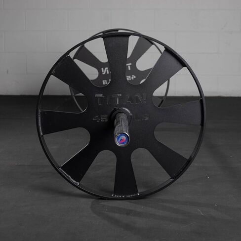 مكعبات سحب عجلة عربة اللياقة البدنية من تيتان، زوج 45 رطل، ألواح وزن للسحب من الصلب مقاس 26 بوصة in Kuwait